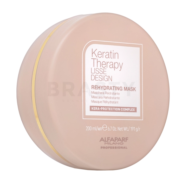 Alfaparf Milano Lisse Design Keratin Therapy Rehydrating Mask pflegende Haarmaske für trockenes und geschädigtes Haar 200 ml