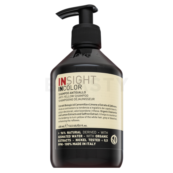 Insight Incolor Anti-Yellow Shampoo Champú Contra el amarilleo de la sombra 400 ml