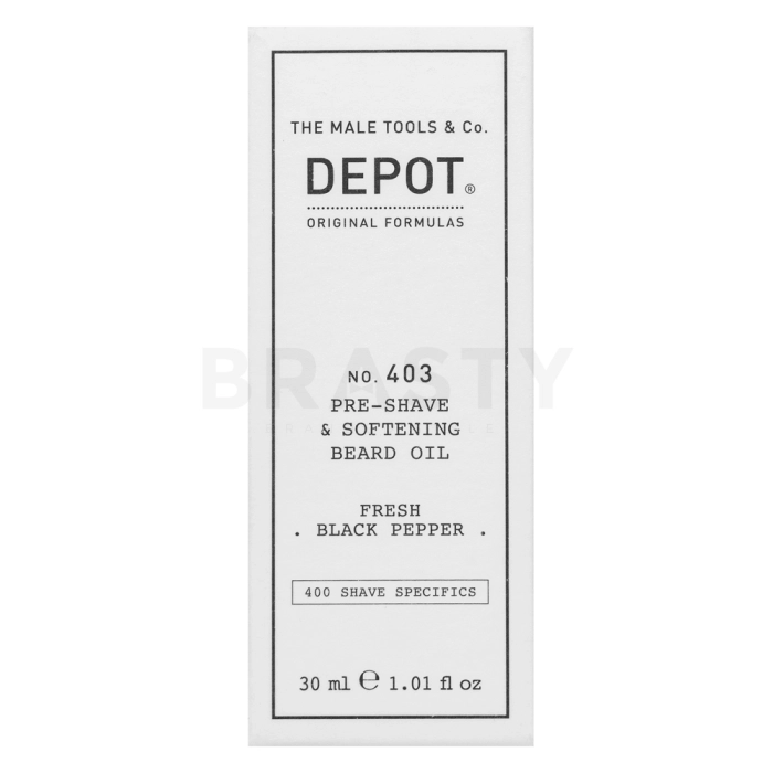 Depot олио No. 403 Pre-Shave & Softening Beard Oil Fresh Black Pepper 30 ml