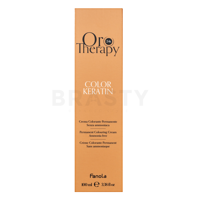 Fanola Oro Therapy Color Keratin Oro Puro Professionelle permanente Haarfarbe 7.14 100 ml