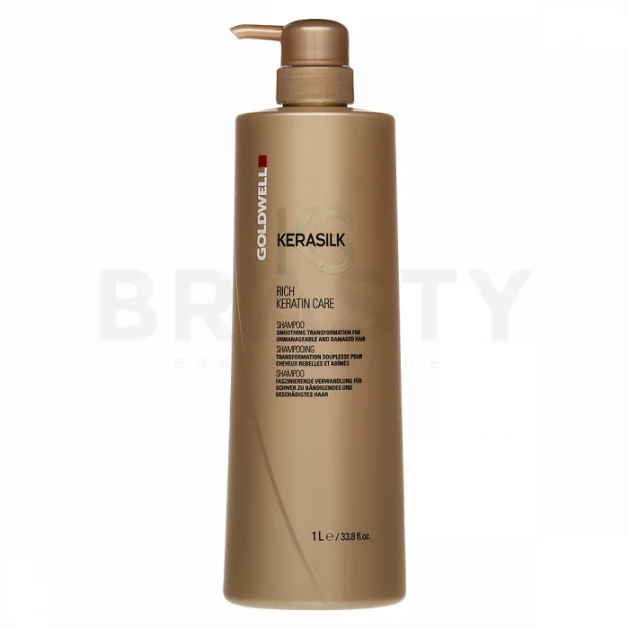 Goldwell Kerasilk Rich Keratin Care Shampoo shampoo voor weerbarstig en beschadigd haar 1000 ml