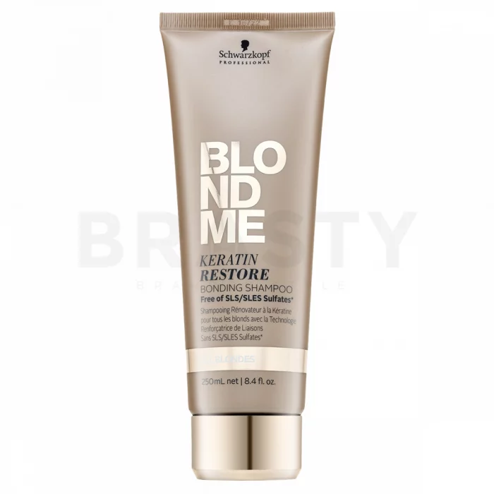 Schwarzkopf Professional BlondMe Keratin Restore Bonding Shampoo Шампоан за руса коса 250 ml