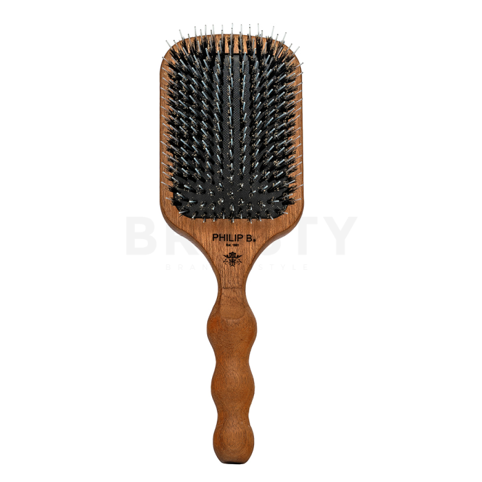 PHILIP B Paddle Hairbrush hajkefe nejlon- és vaddisznósörtékkel