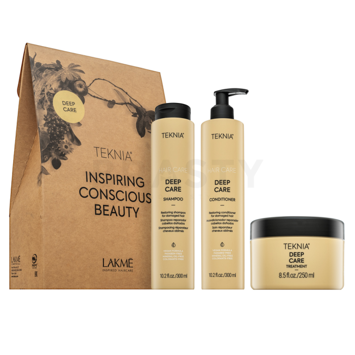 Lakmé Teknia Deep Care Pack Set für geschädigtes Haar 300 ml + 300 ml + 250 ml