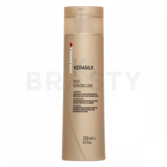 Goldwell Kerasilk Rich Keratin Care Shampoo Šampon za neurejene in poškodovane lase 250 ml