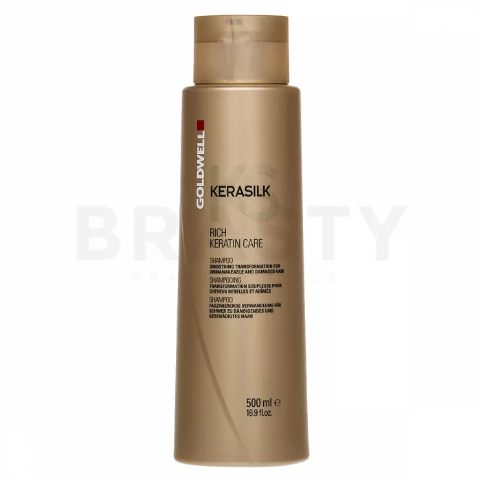Goldwell Kerasilk Rich Keratin Care Shampoo shampoo voor weerbarstig en beschadigd haar 500 ml