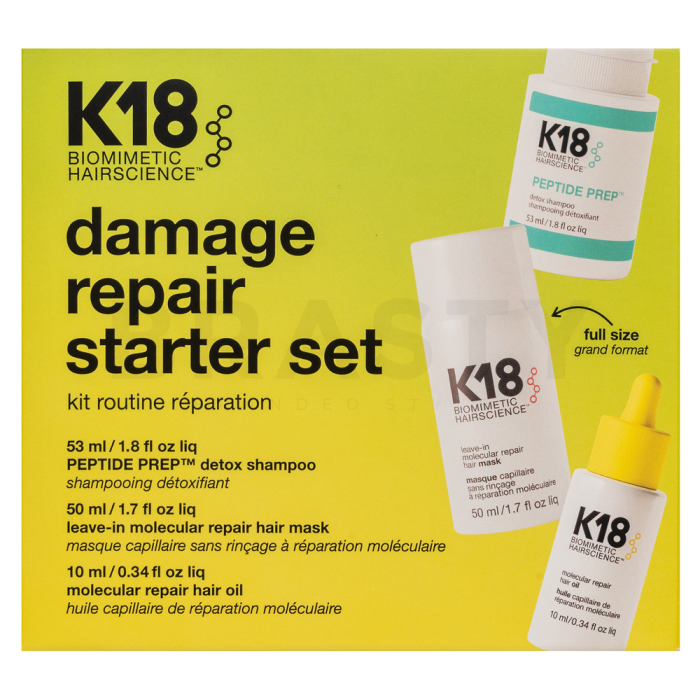 K18 Damage Repair Starter Set комплект за укрепване на фибрите на косъма 53 ml + 50 ml + 10 ml