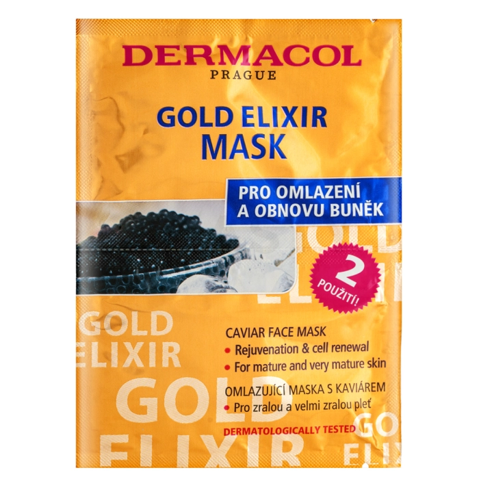 Dermacol Zen Gold Elixir pflegende Maske Caviar Face Mask 2 x 8 ml