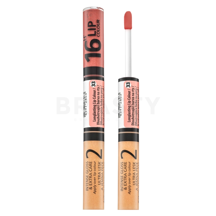 Dermacol 16H Lip Colour dlhotrvajúca dvojfázová farba a lesk na pery No. 33 7,1 ml