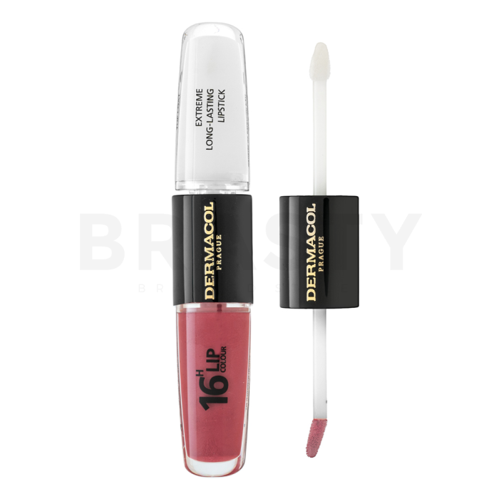 Dermacol 16H Lip Colour Extreme Long-Lasting Lipstick langhoudende lippenstift en gloss in twee fasen No. 12 8 ml