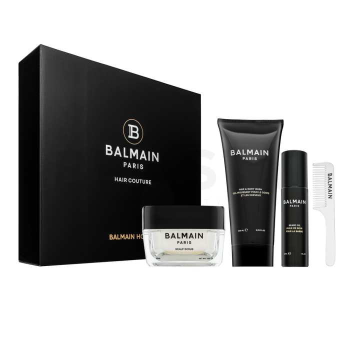 Balmain Homme Signature Men's Giftset Geschenkset für Männer 200 ml + 30 ml + 100 g