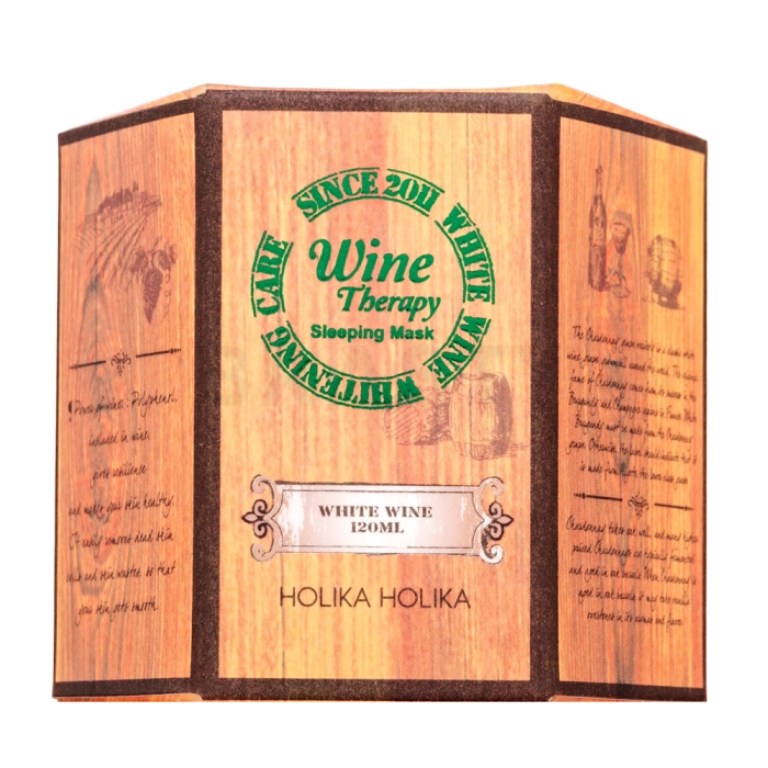 Holika Holika Wine Therapy Sleeping Mask maschera idratante notturna per l' unificazione della pelle e illuminazione 120 ml