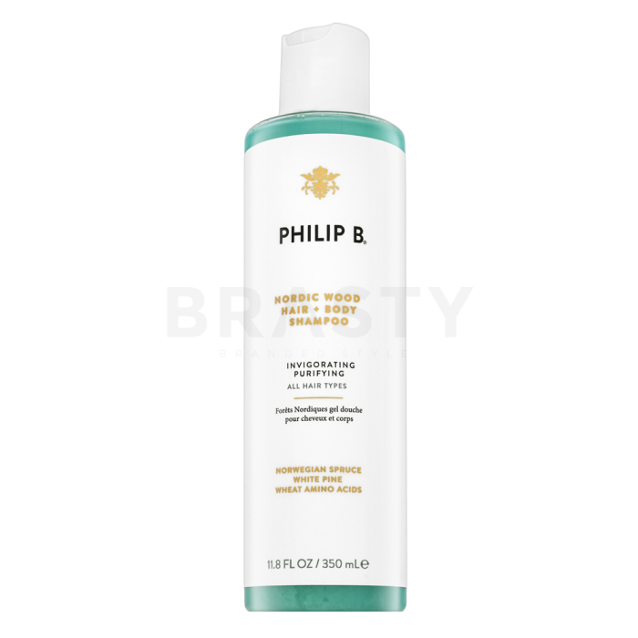 PHILIP B Nordic Wood Hair + Body Shampoo shampoo en douchegel 2in1 met Voedende Werking 350 ml