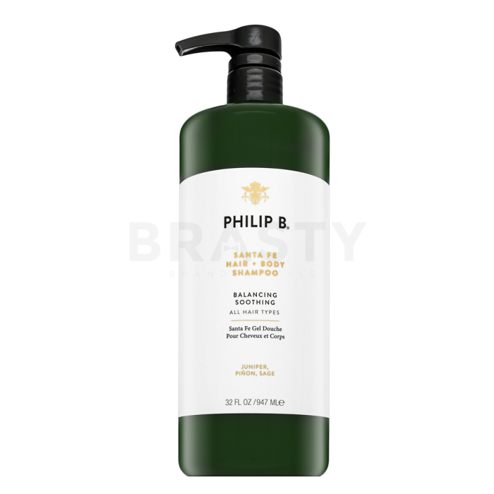 PHILIP B Santa Fe Hair + Body Shampoo shampoo e gel doccia 2in1 con effetto rinfrescante 947 ml