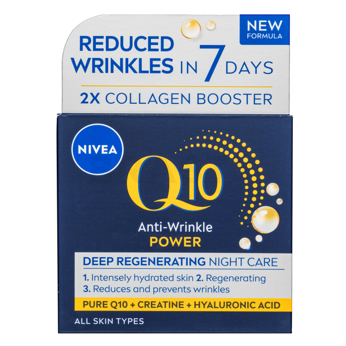 Nivea Q10 Straffende Nachtcreme Anti-wrinkle Power Deep Regenerating Night Care 50 ml
