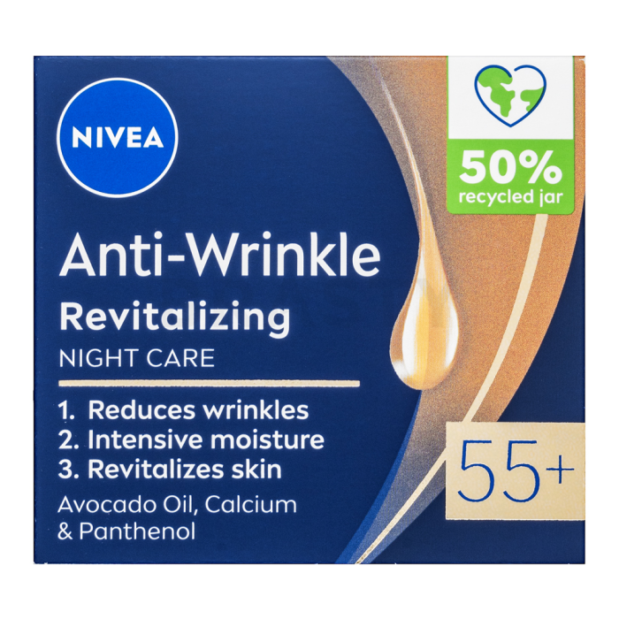 Nivea Anti-Wrinkle obnovující noční krém + Revitalizing Night Care 55+ 50 ml