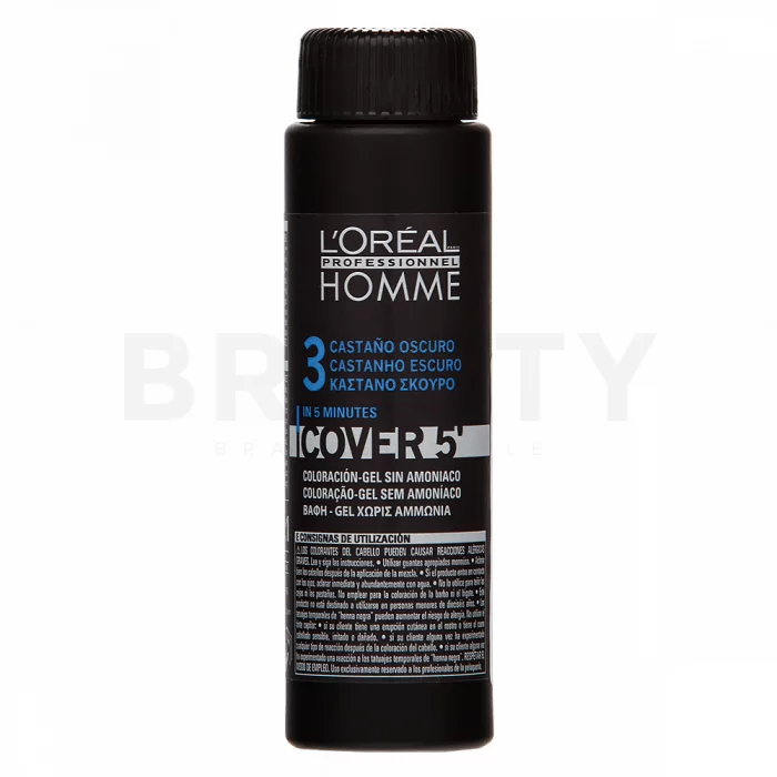 L´Oréal Professionnel Homme Cover 5 farba do włosów No. 3 Dark Brown 50 ml