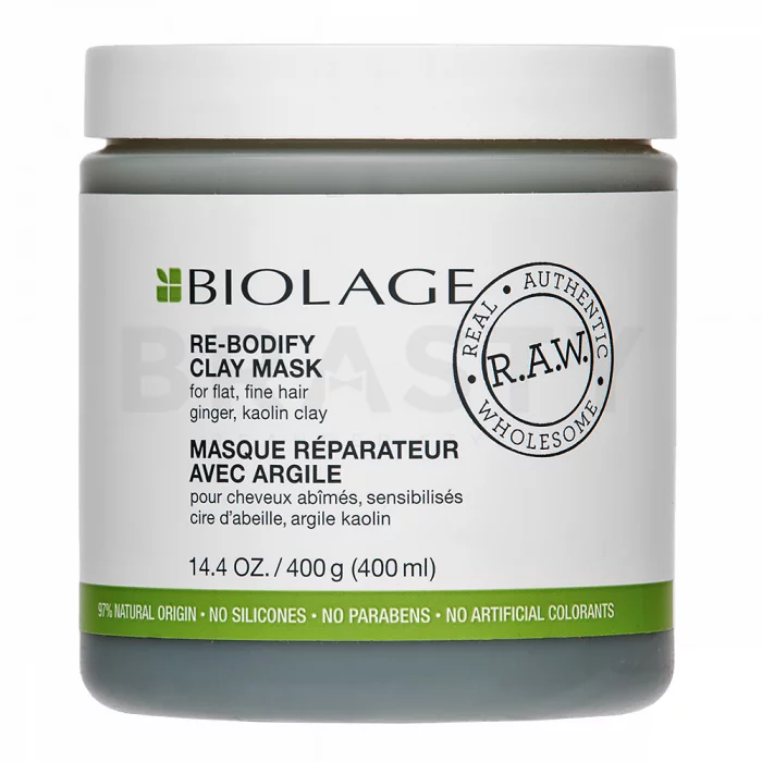 Matrix Biolage R.A.W. Re-Bodify Clay Mask Mascarilla Para el cabello delgado y suave 400 ml