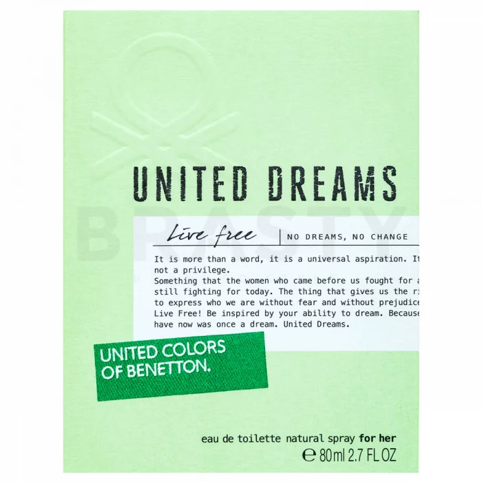 Benetton United Dreams Live Free Eau de Toilette für Damen 80 ml